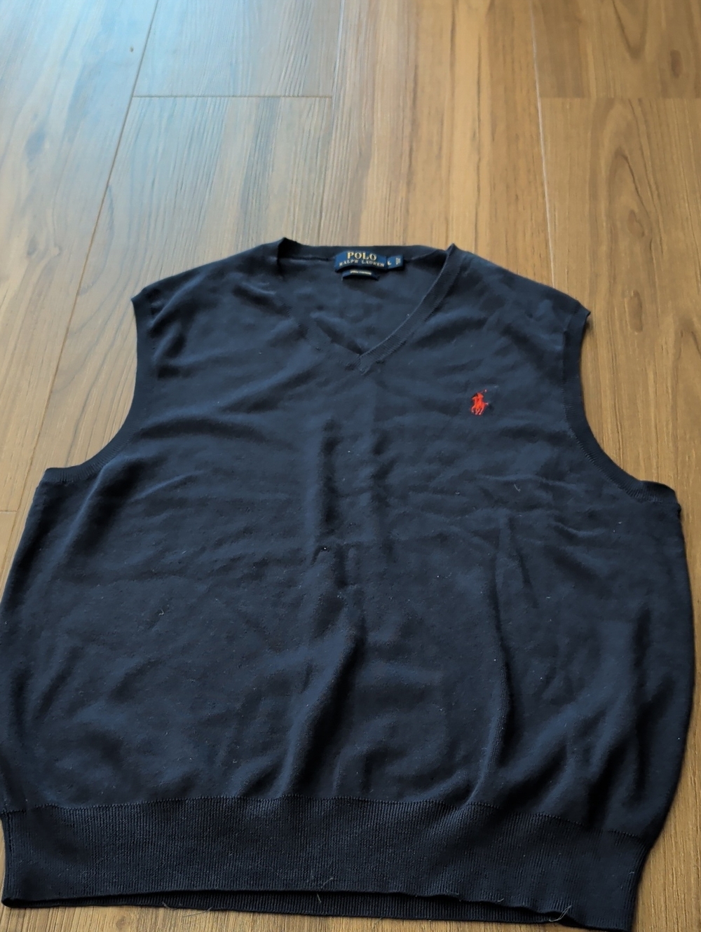 Polo Ralph Lauren Navy V‑Neck Sweater Vest - Size L